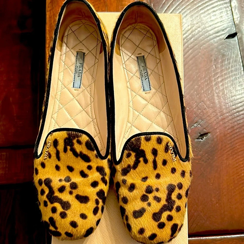Prada Leopard Loafers - Picture 1 of 7